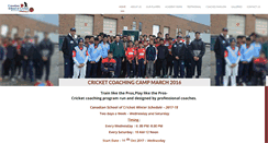 Desktop Screenshot of canadianschoolofcricket.com